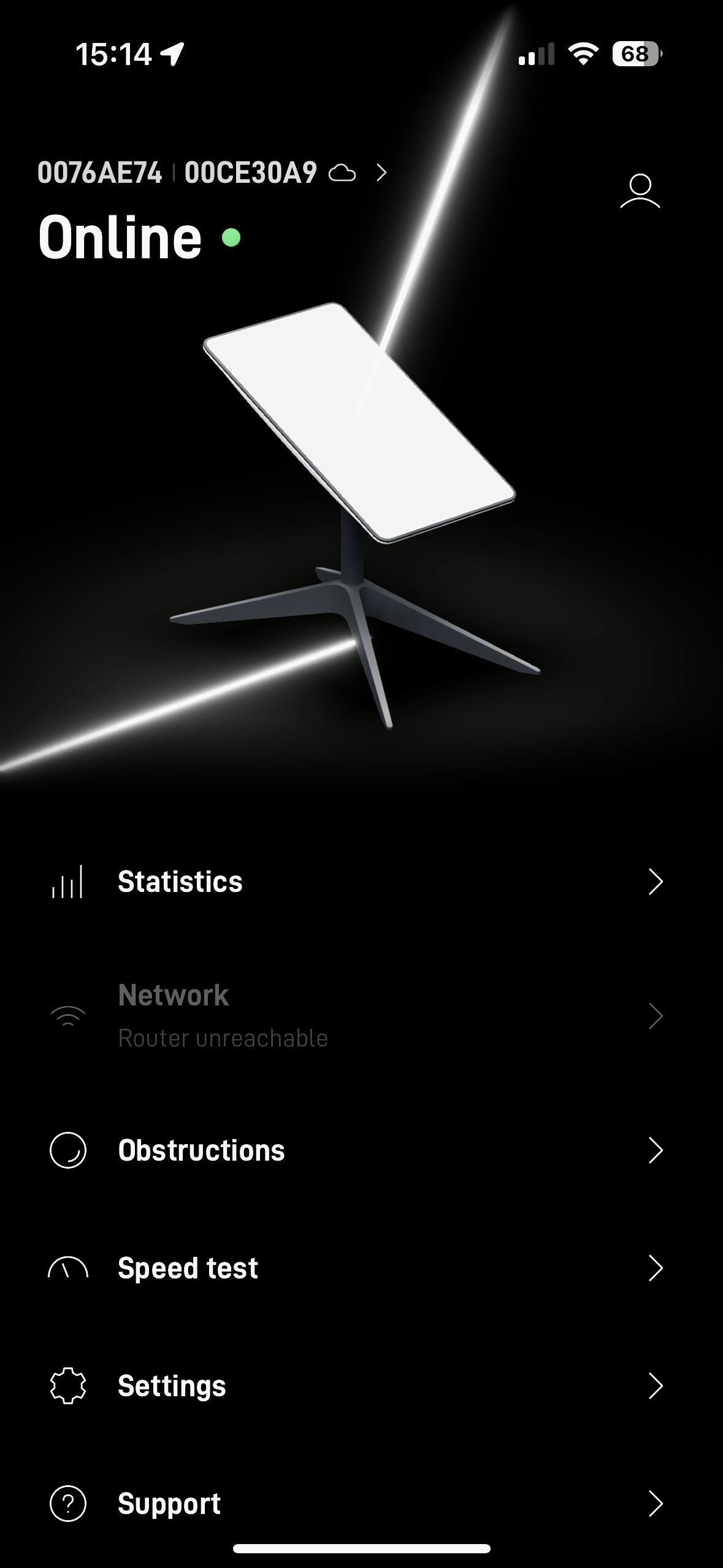 The app changes a bit once in bypass mode.