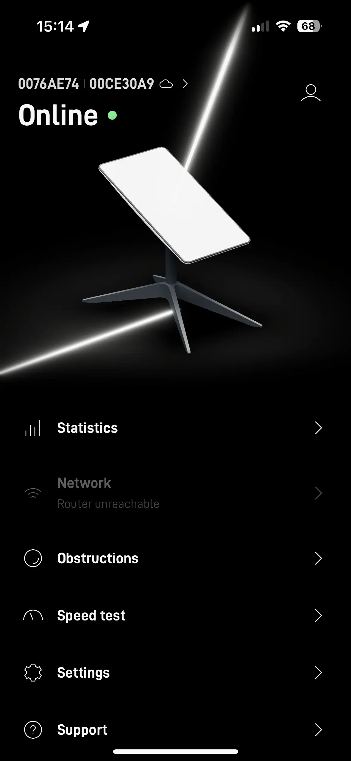 The app changes a bit once in bypass mode.