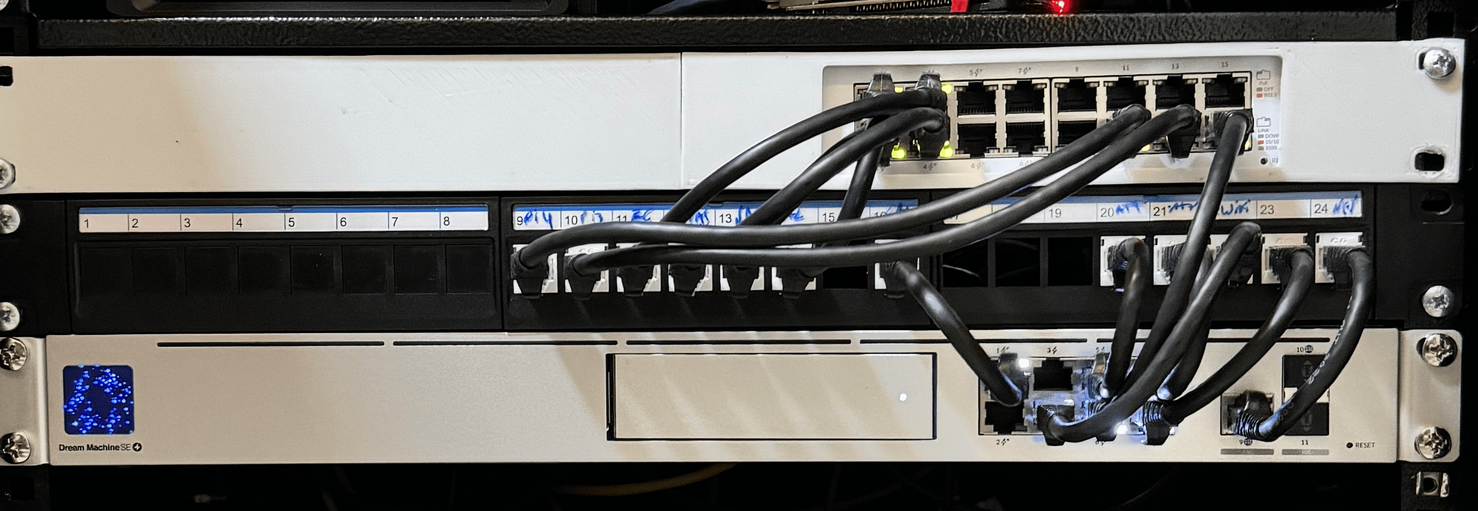 Part of my home lab's rack.